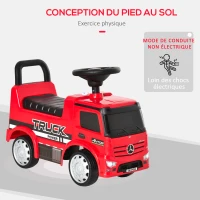 HOMCOM Voiture porteur Enfants licence Mercedes Benz 12-36 Mois Coffre klaxon phares Rouge(m-5)