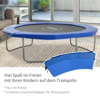 HOMCOM Trampolin Randabdeckung Sicherheitsnetz Wetterplane 8ft 10ft 12ft 15ft Randabdeckung: Ø 305cm-Blau(Trampolin nicht enthalten)(m-5)