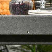 Outsunny Servierwagen mit Handtuchhaltern, 1 untere Ablage, 4 Rollen, 87 cm x 50 cm x 80 cm, Dunkelgrau(m-9)