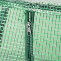 Outsunny Mini Serra da Giardino con 3 Finestre Avvolgibili e Copertura PE Anti-UV, 180x60x60cm, Verde(m-8)
