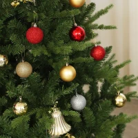 HOMCOM Albero di Natale Artificiale Alto 180 cm con 818 Rami e Base in Acciaio per Interni, Verde(m-8)