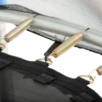 HOMCOM Red de Seguridad de Reemplazo para Trampolín Ø305 cm con Puerta con Cremallera para 6 Postes Rectos Ø305x180 cm Negro(m-7)