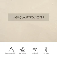 Outsunny 4 Pack Replacement Gazebo Curtains Privacy Panel for Most 3 x 4m Gazebo Canopy Pavillion Outdoor Shelter Sidewalls Accessories Beige(m-6)