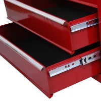 Homcom Caisse à Outils avec Chariot en Acier Rouge 68 x 39 x 71 cm(m-4)