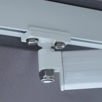 Outsunny Gelenkarmmarkise Verstellbare Klemmmarkise Terrassenmarkise 4,5 x 3m Sonnenschutz mit Kurbel, Balkonmarkise, Grau(m-9)