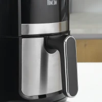 HOMCOM Heißluftfritteuse 4L, 12 Programme, 80-200° C Temperatur, Antihaftbeschichtung, Schwarz(m-8)