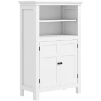 HOMCOM Multi-Storage Modern Bathroom Cabinet - White(m-1)