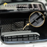 PawHut Foldable Pet Ramp Dog Car Ramp for SUVs, Cars - Black(m-5)