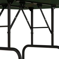 SPORTNOW Table de poker pliable pour 8 joueurs, table de jeu avec porte-gobelet et bac à jetons 120 x 120 x 72 cm vert(m-9)