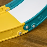 AIYAPLAY Tobogán Infantil 6 en 1 con Columpio y Tobogán Telescopio Aro de Baloncesto Espacio de Almacenamiento Multicolor(m-9)