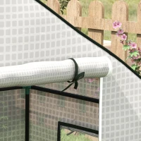 Outsunny Bâche de remplacement pour serre de jardin 140 x 73 x 190 cm avec fenêtre, porte anti-UV pour le jardin - Blanc(m-8)