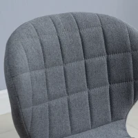 HOMCOM Juego de 2 Taburetes de Bar Modernos Taburetes Altos de Cocina Giratorios con Altura Ajustable Reposapiés y Base de Acero 47x53,5x94-113 cm Gris(m-8)