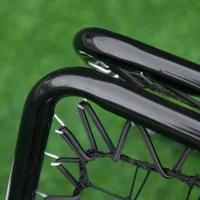 HOMCOM Angle Adjustable Double Sided Rebounder Net Training Aid Target Soccer Goal Kickback For Football, Baseball, Basketball - 75L x 75W cm(m-9)