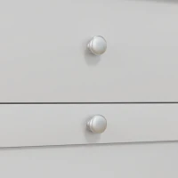 HOMCOM Armoire de salle de bain, meuble de rangement, avec paniers à linge pliables 2 tiroirs, 78L x 40l x 90,5H cm, blanc(m-9)