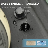 HOMCOM Canestro Basket per Adulti con Altezza Regolabile 302-352cm, Struttura in Acciaio, PE e PVC, Nero(m-6)