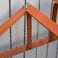 PawHut Jaula para Conejos Grande Casa para Animales Pequeños Conejera Exterior de Madera 180x90x48 cm Natural(m-7)