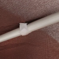 Outsunny Hexagonal Garden Gazebo Patio Party Outdoor Canopy Tent Sun Shelter with Mosquito Netting and Zipped Door, Brown(m-8)