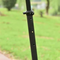 HOMCOM Folding Kick Scooter, Adjustable Ride On Scooter with 200mm Big Wheels and Double Shock Absorption, Urban Scooter for 14+ Teens Adult, Black(m-8)