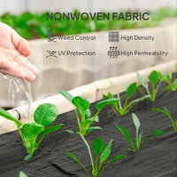 Outsunny 2m x 90m Weed Control Membrane, Heavy Duty Weed Control Barrier Fabric, 90gsm Ground Cover for Patios, Garden, Flower beds, Landscaping(m-4)
