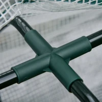 Outsunny Letto per Orto in Cassetta con Serra da Giardino, Portapiante da Esterno in Legno e PE per Fiori e Verdure, 121x55x117cm(m-8)