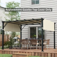 Outsunny 2 Pcs UV Protection Pergola Replacement Canopy, Pergola Shade Cover, Easy to Install, for 3 x 3(m) Pergola, Cream White(m-2)