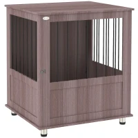 PawHut Dog Crate Table for Medium and Large Dogs with Magnetic Door for Indoor Use, 60 x 55 x 70 cm, Purple(m-1)