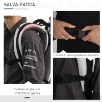 HOMCOM Zaino Porta Bimbo per Trekking, Pieghevole, Impermeabile e con Tettuccio Rimovibile 38x77x87.5cm, Grigio(m-6)