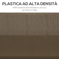 Outsunny Base per Ombrellone da Giardino Riempibile con Maniglia in HDPE e Acciaio, 49x49x36.5 cm, Marrone(m-6)