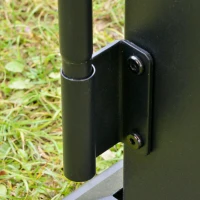 Outsunny Pergola rétractable 3L x 3l x 2H m structure métal époxy anticorrosion noir double toile polyester haute densité beige(m-8)