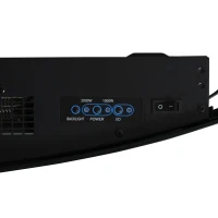 HOMCOM Cheminée électrique Murale éclairages latéraux LED Design Avant-gardiste Affichage LED avec télécommande et minuterie 1000/2000 W luminosité réglable Noir(m-9)