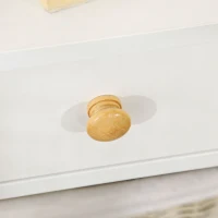 HOMCOM Bedside Table with Drawer and Bottom Shelf, Square Side End Table for Bedroom, Living Room, White(m-8)