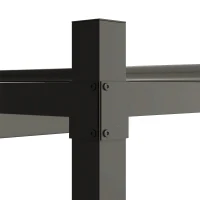 Outsunny 3 x 3(m) Metal Pergola with Retractable Roof and Magnetic Fixture, Outdoor Gazebo Garden Pergola Kit Sun Shade Canopy, UPF30+, 80mm Metal Column, Grey(m-9)