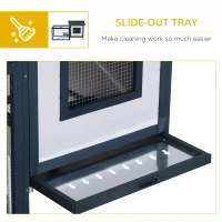 PawHut Wooden Rabbit Hutch Small Pet House Guinea Pig Hen Chicken Coop Poultry Wood Cage Pen w/ Run Fence Ramp(m-6)