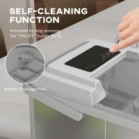 HOMCOM 12kg Compact Ice Machine, with Ice Scoop(m-7)