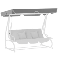 Outsunny 145 x 200Wcm Swing Chair Canopy Replacement - Dark Grey(m-10)
