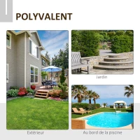 Outsunny Table à manger de jardin pliable table bistro carrée table patio terrasse avec trou pour parasol bois de peuplier dim. 70L x 70l x 70H cm naturel(m-7)