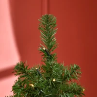 HOMCOM Albero di Natale Artificiale da 120cm con 60 Luci LED e 140 Rami per Interni, Verde(m-9)
