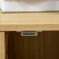 PawHut Mueble Arenero para Gatos con Puerta Bola de Juguete Colgante Caja de Arena para Gatos para Interior 80x48x55 cm Roble(m-8)