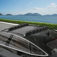 HOMCOM Barras de Transversales de Techo de Coche Baca Portaequipajes para Coche de 2 Piezas Carga máx.75 kg 85x10x8 cm Negro(m-2)