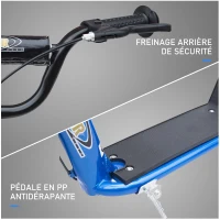 HOMCOM Teen Push Scooter Kids Children Stunt Scooter Bike Bicycle Ride On 12" EVA Tyres (Blue)(m-5)