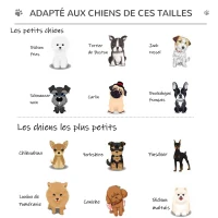 PawHut Escalier coussin 2 en 1 pour chien animaux déhoussable revêtement revêtement synthétique gris foncé(m-7)