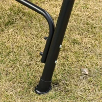 Outsunny Columpio de Jardín de Exterior de 2 Plazas Silla Balancín con Parasol Techo Ajustable en Ángulo Terraza Balcón Exterior Carga 200 kg 172x110x155 cm Marrón(m-9)