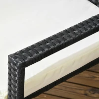 Outsunny Set da Giardino 7 Pezzi in Rattan PE con Tavolo da Pranzo 150x90x72 cm e 6 Sedie 58x62x87 cm con Cuscini(m-8)