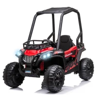 HOMCOM Voiture électrique Enfant 3 à 8 Ans - Buggy Quad électrique 120 W - V. Max. 6 Km/h - télécommande - Effets Lumineux sonores - Rouge(m-11)