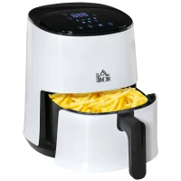 HOMCOM Friggitrice ad Aria 2.5L 1300W con 7 Menu, Schermo LED e Tegame, 24.9x33.9x29.9cm(m-1)