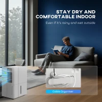 HOMCOM 30L Clothes Dryer Dehumidifier - White(m-9)