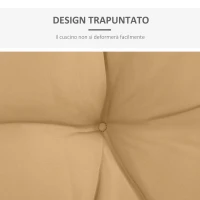 Outsunny Cuscineria per Pallet Set 3 Cuscini per Seduta e Schienale di Divani Panca con Bancali, Poliestere Beige(m-6)