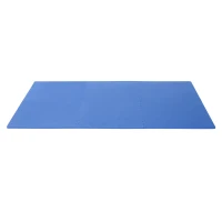 HOMCOM Tapis en Mousse de Protection Sol Tapis de Fitness 62 cm x 62 cm x 1 cm avec Bordures Tapis Puzzle 25 pièces 9,3 m² de Surface Bleu(m-1)