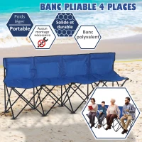 Banc de camping jardin 4 personnes pliable(m-4)