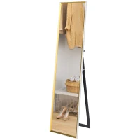 HOMCOM 157 x 37cm Elegant Full-Length Mirror - White/Gold-Tone(m-11)